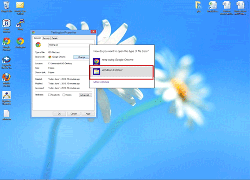 Windows 8 Properties Change, Windows Explorer
